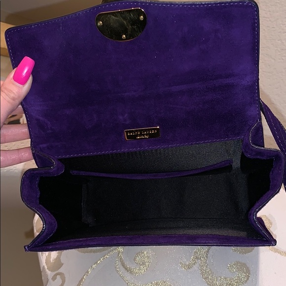 Authentic RUNWAY Ralph Lauren suede purse - Picture 4 of 8